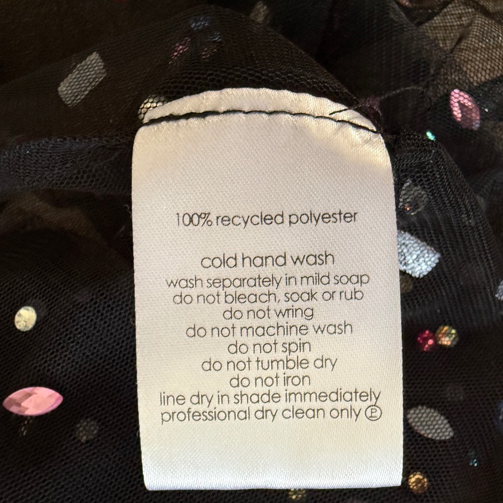Gorman Womens Dark Fairy Mesh Grunge Rhinestone‎ Dress Midi Size 12 Whimsical - Picture 13 of 14